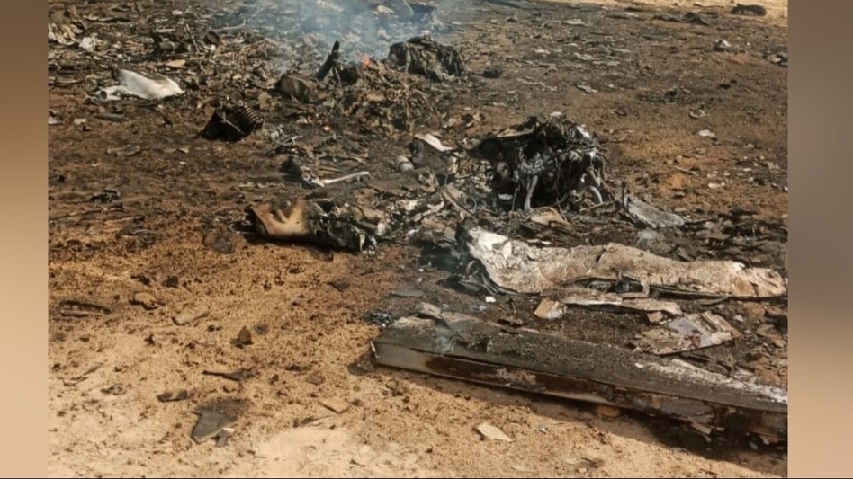 भारतीय वायु सेना का एक यूएवी विमान नियमित उड़ान के दौरान राजस्थान में दुर्घटनाग्रस्त हो गया